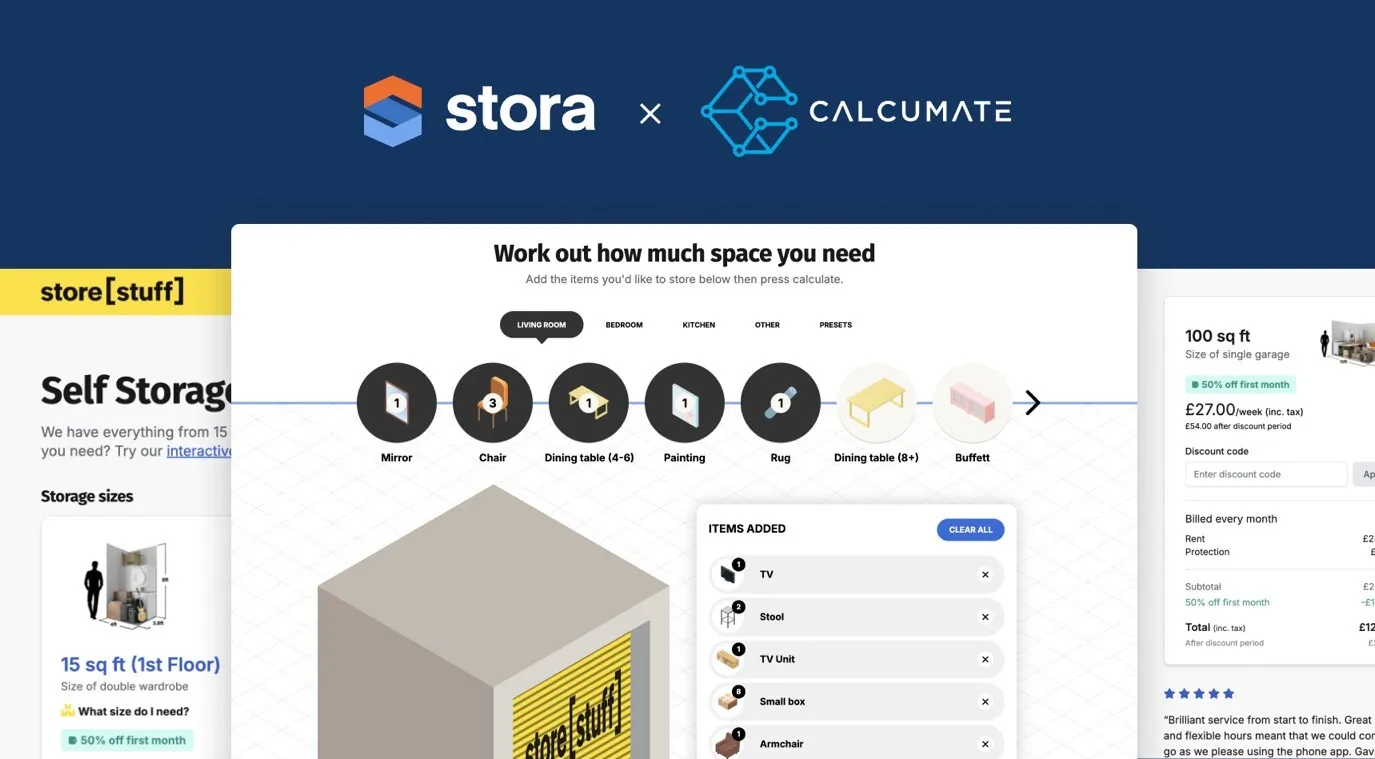 Add a Calcumate space calculator to your booking flow