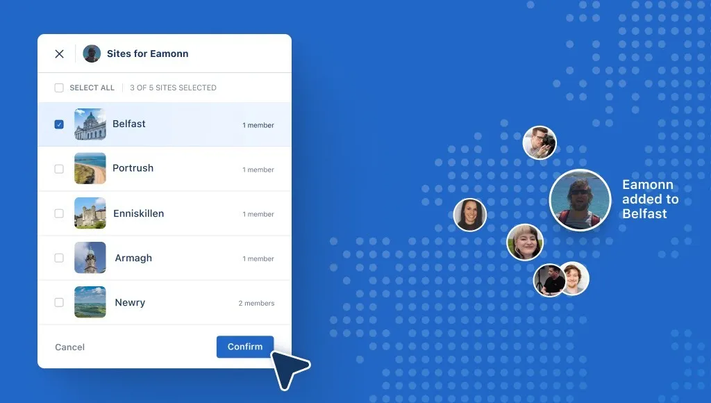 Limit team access to specific sites